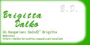 brigitta dalko business card